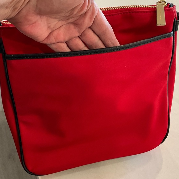 MICHAEL KORS Crossbody Jet Set Nylon Leather Trim Red NWOT - Picture 6 of 13